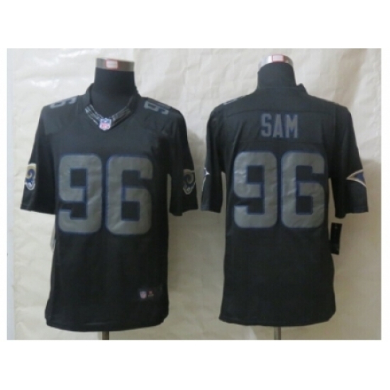 Nike St. Louis Rams 96 Michael Sam Black Impact Limited NFL Jersey Nike St. Louis Rams 96 Michael Sam Black Impact Limited NFL Jersey