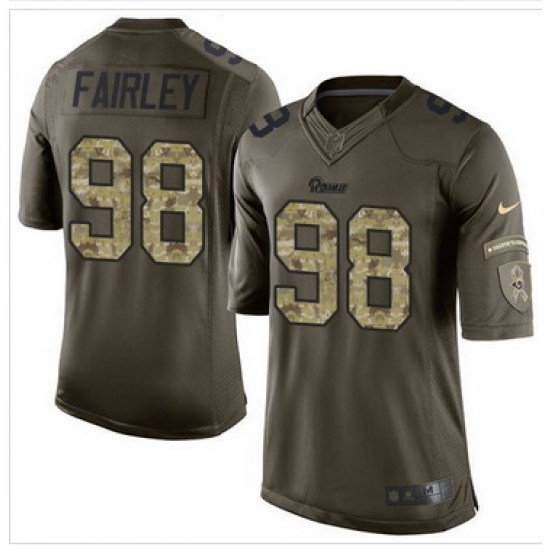 Nike St Louis Rams #98 Nick Fairley Green Men 27s Stitched NFL Limited Salute to Service Jersey Nike St Louis Rams #98 Nick Fairley Green Men 27s Stitched NFL Limited Salute to Service Jersey