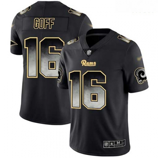 Rams 16 Jared Goff Black Men Stitched Football Vapor Untouchable Limited Smoke Fashion Jersey Rams 16 Jared Goff Black Men Stitched Football Vapor Untouchable Limited Smoke Fashion Jersey