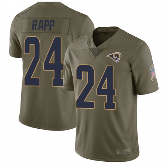 Rams 24 Taylor Rapp Olive Men Stitched Football Limited 2017 Salute To Service Jersey Rams 24 Taylor Rapp Olive Men Stitched Football Limited 2017 Salute To Service Jersey