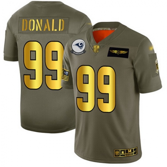 Rams 99 Aaron Donald Camo Gold Men Stitched Football Limited 2019 Salute To Service Jersey Rams 99 Aaron Donald Camo Gold Men Stitched Football Limited 2019 Salute To Service Jersey