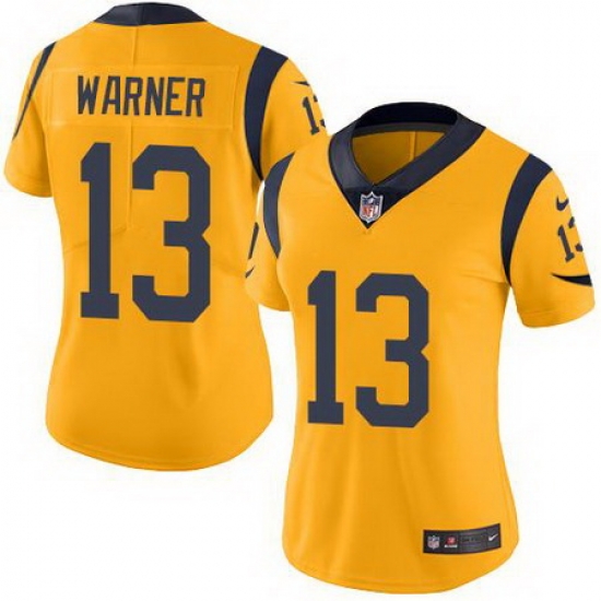 Nike Rams #13 Kurt Warner Gold Womens Stitched NFL Limited Rush Jersey Nike Rams #13 Kurt Warner Gold Womens Stitched NFL Limited Rush Jersey
