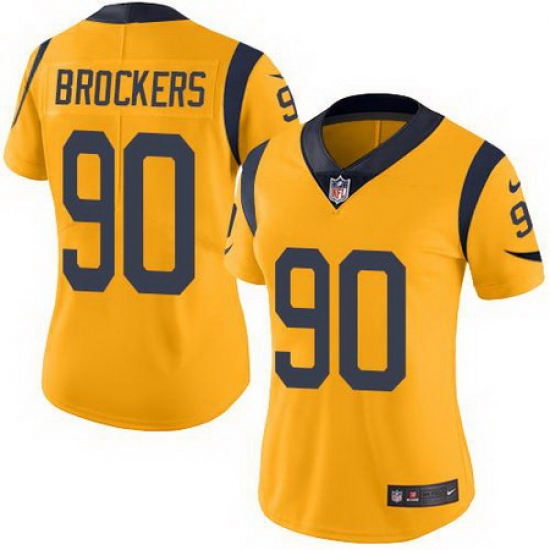 Nike Rams #90 Michael Brockers Gold Womens Stitched NFL Limited Rush Jersey Nike Rams #90 Michael Brockers Gold Womens Stitched NFL Limited Rush Jersey