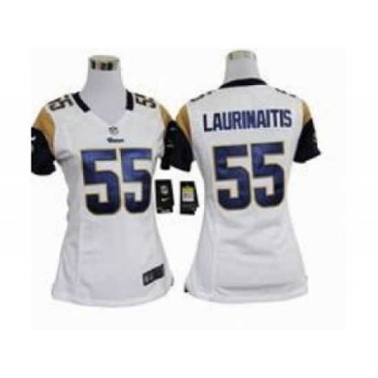 Nike Women NFL St. Louis Rams #55 James Laurinaitis White Jerseys Nike Women NFL St. Louis Rams #55 James Laurinaitis White Jerseys