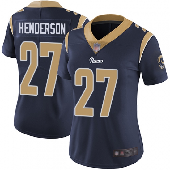 Rams 27 Darrell Henderson Navy Blue Team Color Women Stitched Football Vapor Untouchable Limited Jersey Rams 27 Darrell Henderson Navy Blue Team Color Women Stitched Football Vapor Untouchable Limited Jersey