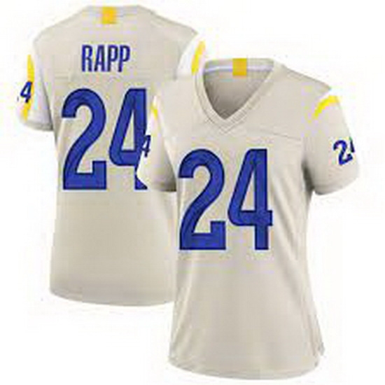 Women Los Angeles Rams #24 Taylor Rapp Bone Stitched Football Limited Jersey Women Los Angeles Rams #24 Taylor Rapp Bone Stitched Football Limited Jersey