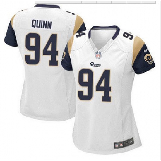 Women NEW Rams #94 Robert Quinn White Stitched NFL Elite Jersey Women NEW Rams #94 Robert Quinn White Stitched NFL Elite Jersey