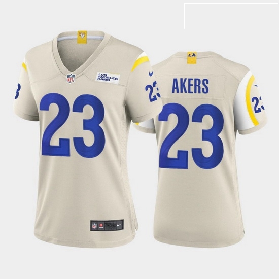 Women Nike Rams 23 Cam Akers Bone Vapor Limited Jersey Women Nike Rams 23 Cam Akers Bone Vapor Limited Jersey