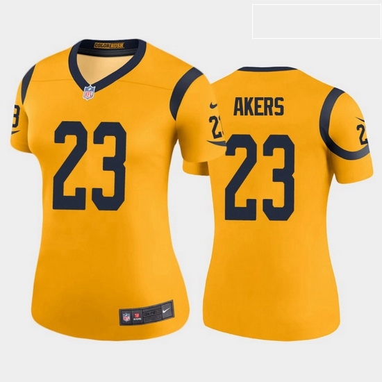 Women Nike Rams 23 Cam Akers Gold Rush Limtited Jersey Women Nike Rams 23 Cam Akers Gold Rush Limtited Jersey
