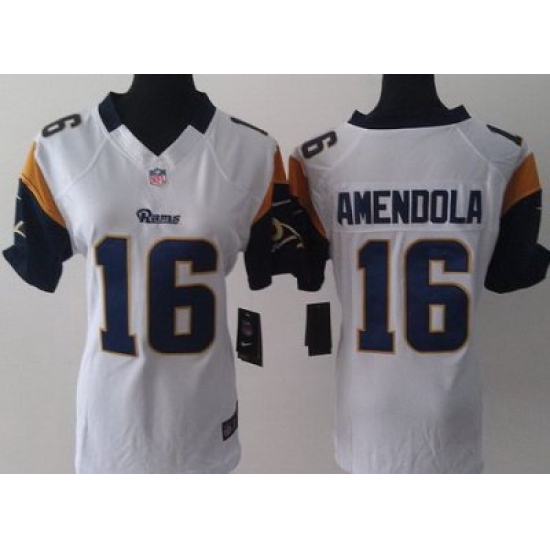Women Nike St. Louis Rams 16 Danny Amendola White LIMITED Jerseys Women Nike St. Louis Rams 16 Danny Amendola White LIMITED Jerseys
