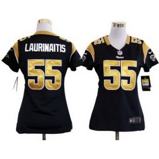 Women Nike St. Louis Rams 55# James Laurinaitis Dark Blue Nike NFL Jerseys Women Nike St. Louis Rams 55# James Laurinaitis Dark Blue Nike NFL Jerseys