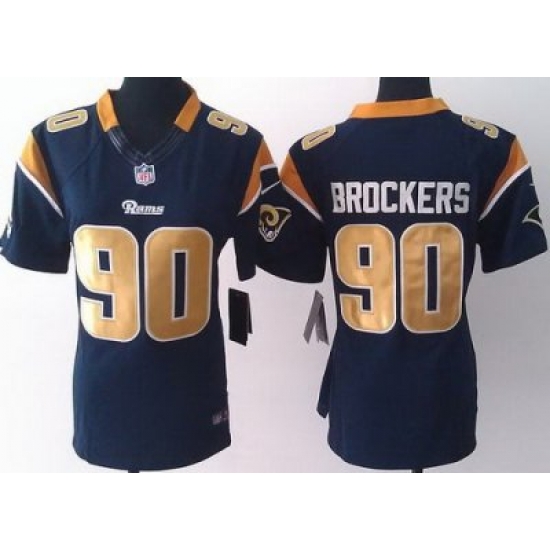 Women Nike St. Louis Rams 90 Brockers Blue LIMITED Jerseys Women Nike St. Louis Rams 90 Brockers Blue LIMITED Jerseys