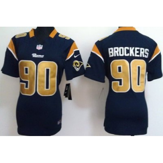 Women Nike St. Louis Rams #90 Brockers Blue Nike NFL Jersey Women Nike St. Louis Rams #90 Brockers Blue Nike NFL Jersey