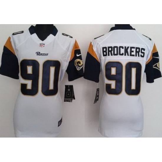 Women Nike St. Louis Rams #90 Brockers White Nike NFL Jersey Women Nike St. Louis Rams #90 Brockers White Nike NFL Jersey