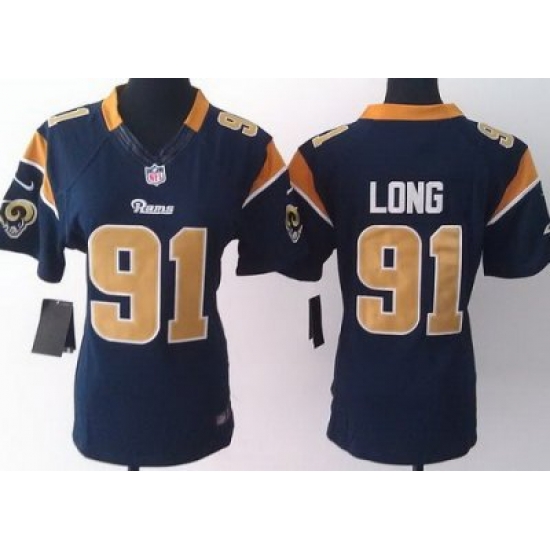 Women Nike St.Louis Rams 91 Chris Long Dark Blue LIMITED Jerseys Women Nike St.Louis Rams 91 Chris Long Dark Blue LIMITED Jerseys
