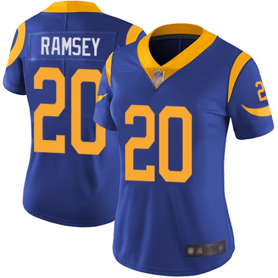 Women Rams 20 Jalen Ramsey Royal Blue Alternate Stitched Football Vapor Untouchable Limited Jersey Women Rams 20 Jalen Ramsey Royal Blue Alternate Stitched Football Vapor Untouchable Limited Jersey