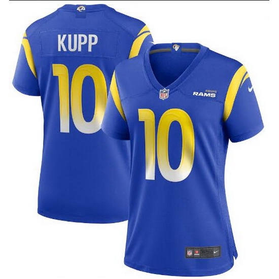 Women's Los Angeles Rams 10 Cooper Kupp Nike Royal Game Jersey Women's Los Angeles Rams 10 Cooper Kupp Nike Royal Game Jersey