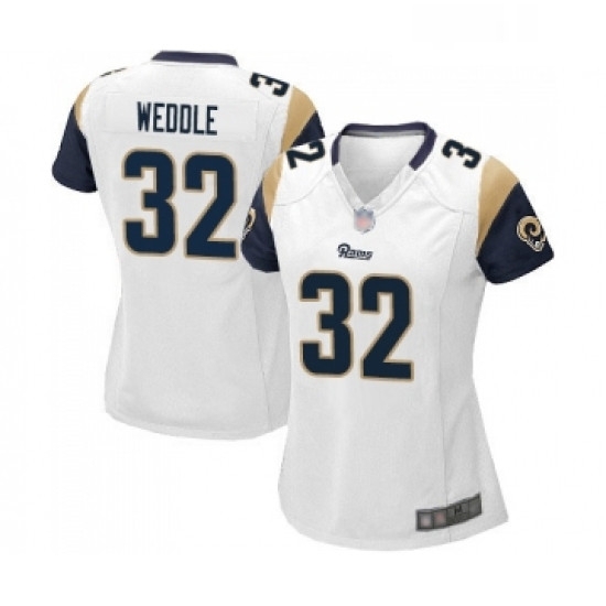 Womens Los Angeles Rams 32 Eric Weddle Game White Football Jersey Womens Los Angeles Rams 32 Eric Weddle Game White Football Jersey