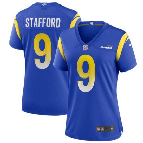 Women's Los Angeles Rams Matthew Stafford #9 Blue Nike Royal Game Jersey Women's Los Angeles Rams Matthew Stafford #9 Blue Nike Royal Game Jersey