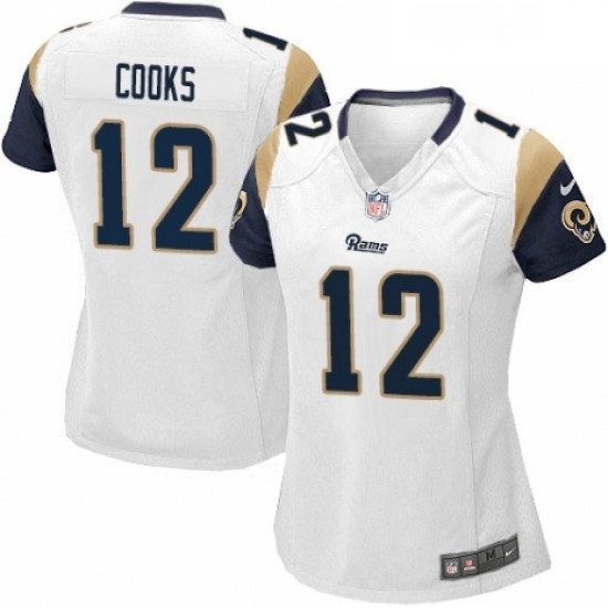 Womens Nike Los Angeles Rams 12 Brandin Cooks Game White NFL Jersey Womens Nike Los Angeles Rams 12 Brandin Cooks Game White NFL Jersey