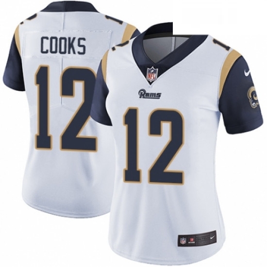 Womens Nike Los Angeles Rams 12 Brandin Cooks White Vapor Untouchable Elite Player NFL Jersey Womens Nike Los Angeles Rams 12 Brandin Cooks White Vapor Untouchable Elite Player NFL Jersey