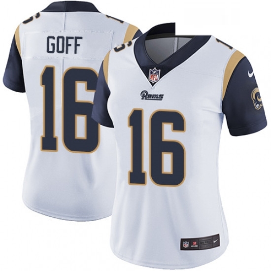 Womens Nike Los Angeles Rams 16 Jared Goff White Vapor Untouchable Limited Player NFL Jersey Womens Nike Los Angeles Rams 16 Jared Goff White Vapor Untouchable Limited Player NFL Jersey