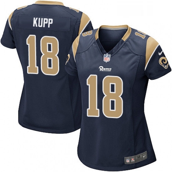 Womens Nike Los Angeles Rams 18 Cooper Kupp Game Navy Blue Team Color NFL Jersey Womens Nike Los Angeles Rams 18 Cooper Kupp Game Navy Blue Team Color NFL Jersey