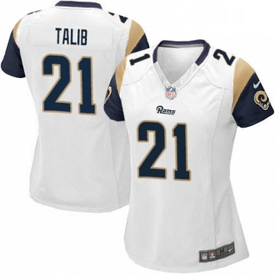 Womens Nike Los Angeles Rams 21 Aqib Talib Game White NFL Jersey Womens Nike Los Angeles Rams 21 Aqib Talib Game White NFL Jersey
