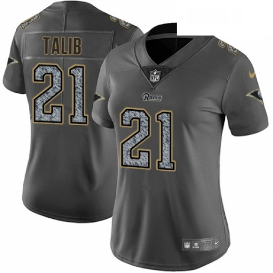 Womens Nike Los Angeles Rams 21 Aqib Talib Gray Static Vapor Untouchable Limited NFL Jersey Womens Nike Los Angeles Rams 21 Aqib Talib Gray Static Vapor Untouchable Limited NFL Jersey