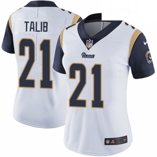 Womens Nike Los Angeles Rams 21 Aqib Talib White Vapor Untouchable Limited Player NFL Jersey Womens Nike Los Angeles Rams 21 Aqib Talib White Vapor Untouchable Limited Player NFL Jersey