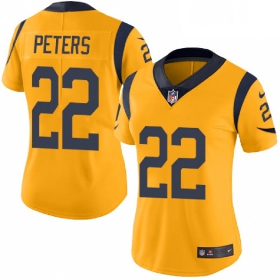 Womens Nike Los Angeles Rams 22 Marcus Peters Limited Gold Rush Vapor Untouchable NFL Jersey Womens Nike Los Angeles Rams 22 Marcus Peters Limited Gold Rush Vapor Untouchable NFL Jersey