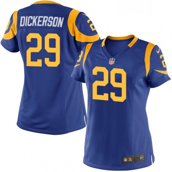 Womens Nike Los Angeles Rams 29 Eric Dickerson Game Royal Blue Alternate NFL Jersey Womens Nike Los Angeles Rams 29 Eric Dickerson Game Royal Blue Alternate NFL Jersey