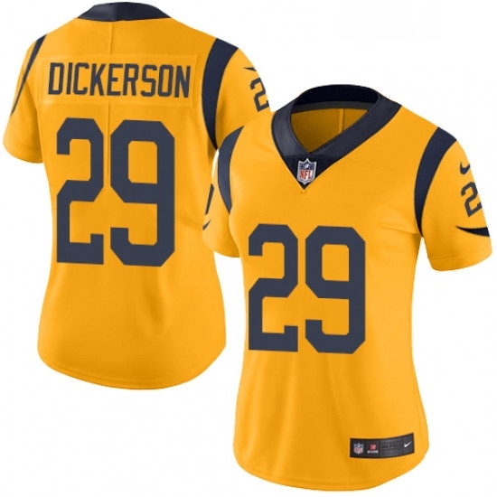 Womens Nike Los Angeles Rams 29 Eric Dickerson Limited Gold Rush Vapor Untouchable NFL Jersey Womens Nike Los Angeles Rams 29 Eric Dickerson Limited Gold Rush Vapor Untouchable NFL Jersey