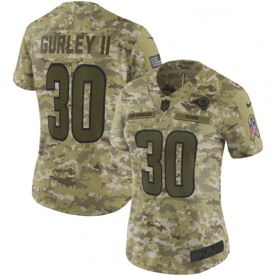 Womens Nike Los Angeles Rams 30 Todd Gurley Limited Camo 2018 Salute to Service NFL Jersey Womens Nike Los Angeles Rams 30 Todd Gurley Limited Camo 2018 Salute to Service NFL Jersey