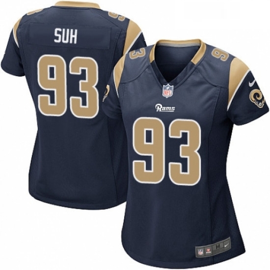 Womens Nike Los Angeles Rams 93 Ndamukong Suh Game Navy Blue Team Color NFL Jersey Womens Nike Los Angeles Rams 93 Ndamukong Suh Game Navy Blue Team Color NFL Jersey