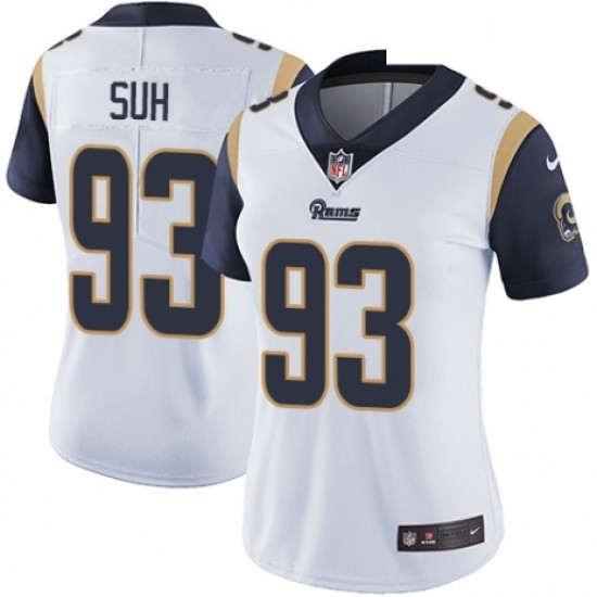 Womens Nike Los Angeles Rams 93 Ndamukong Suh White Vapor Untouchable Elite Player NFL Jersey Womens Nike Los Angeles Rams 93 Ndamukong Suh White Vapor Untouchable Elite Player NFL Jersey