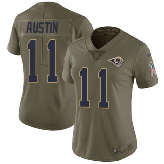 Womens Nike Rams #11 Tavon Austin Olive Stitched NFL Limited 2017 Salute to Service Jersey Womens Nike Rams #11 Tavon Austin Olive Stitched NFL Limited 2017 Salute to Service Jersey