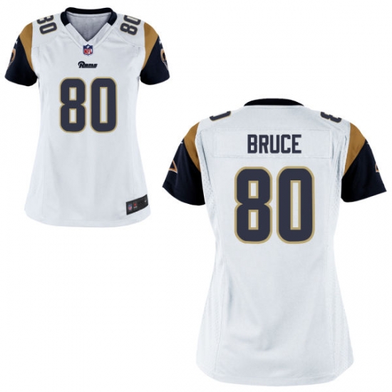 Women's Nike St. Louis Rams 80 Isaac Bruce Game White Road NFL Jersey Women's Nike St. Louis Rams 80 Isaac Bruce Game White Road NFL Jersey