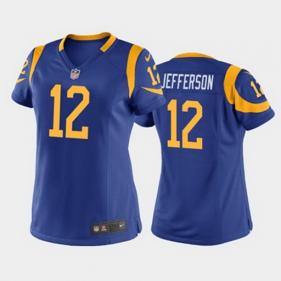 women van jefferson los angeles rams royal game jersey women van jefferson los angeles rams royal game jersey