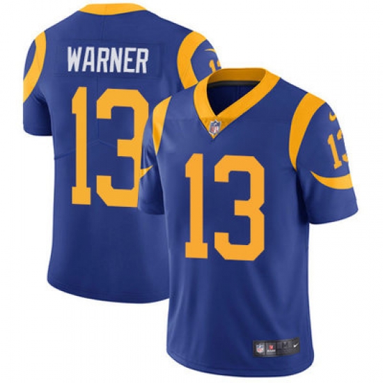Nike Rams #13 Kurt Warner Royal Blue Alternate Youth Stitched NFL Vapor Untouchable Limited Jersey Nike Rams #13 Kurt Warner Royal Blue Alternate Youth Stitched NFL Vapor Untouchable Limited Jersey