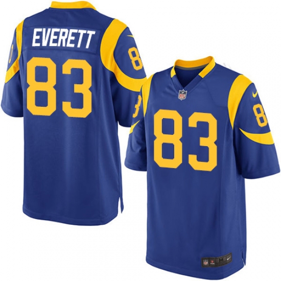 Nike Rams #83 Gerald Everett Royal Blue Alternate Youth Stitched NFL Elite Jersey Nike Rams #83 Gerald Everett Royal Blue Alternate Youth Stitched NFL Elite Jersey