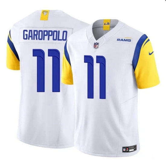 Youth Los Angeles Rams 11 Jimmy Garoppolo White 2024 F U S E Vapor Untouchable Stitched Football Jersey Youth Los Angeles Rams 11 Jimmy Garoppolo White 2024 F U S E Vapor Untouchable Stitched Football Jersey
