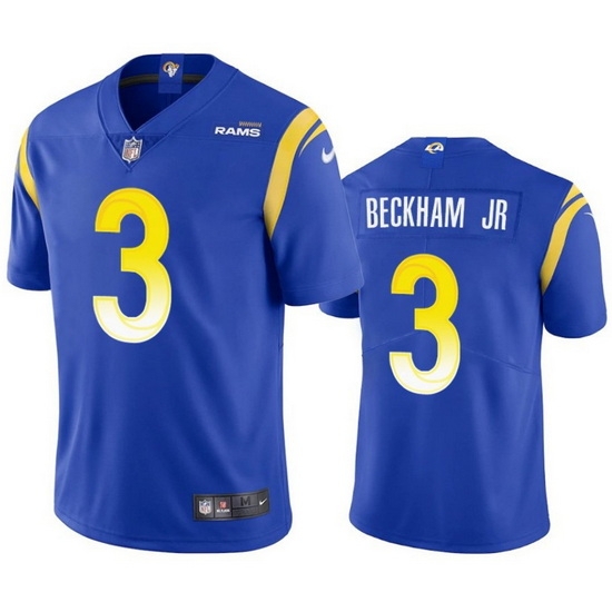 Youth Los Angeles Rams 3 Odell Beckham Jr Royal Vapor Untouchable Limited Stitched Jersey Youth Los Angeles Rams 3 Odell Beckham Jr Royal Vapor Untouchable Limited Stitched Jersey