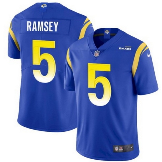 Youth Los Angeles Rams 5 Jalen Ramsey Royal Vapor Untouchable Limited Stitched Jersey Youth Los Angeles Rams 5 Jalen Ramsey Royal Vapor Untouchable Limited Stitched Jersey