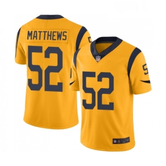 Youth Los Angeles Rams 52 Clay Matthews Limited Gold Rush Vapor Untouchable Football Jersey Youth Los Angeles Rams 52 Clay Matthews Limited Gold Rush Vapor Untouchable Football Jersey
