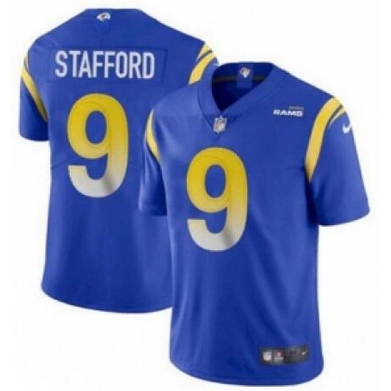 Youth Los Angeles Rams #9 Matthew Stafford Blue Bone Stitched Football Limited Jersey Youth Los Angeles Rams #9 Matthew Stafford Blue Bone Stitched Football Limited Jersey
