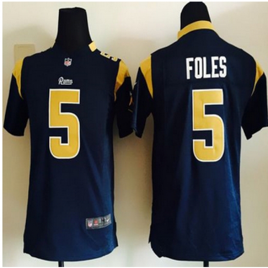 Youth NEW Rams #5 Nick Foles Navy Blue Team Color Stitched NFL Elite Jersey Youth NEW Rams #5 Nick Foles Navy Blue Team Color Stitched NFL Elite Jersey