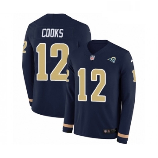 Youth Nike Los Angeles Rams 12 Brandin Cooks Limited Navy Blue Therma Long Sleeve NFL Jersey Youth Nike Los Angeles Rams 12 Brandin Cooks Limited Navy Blue Therma Long Sleeve NFL Jersey
