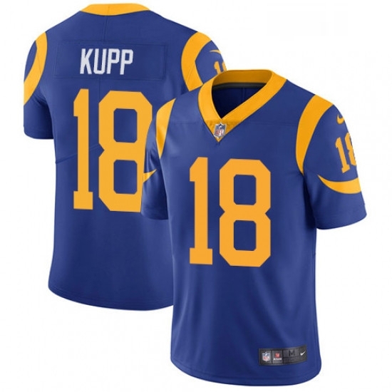 Youth Nike Los Angeles Rams 18 Cooper Kupp Royal Blue Alternate Vapor Untouchable Limited Player NFL Jersey Youth Nike Los Angeles Rams 18 Cooper Kupp Royal Blue Alternate Vapor Untouchable Limited Player NFL Jersey