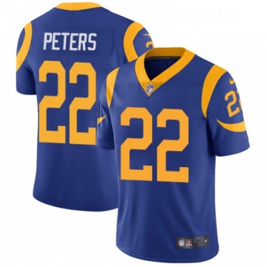 Youth Nike Los Angeles Rams 22 Marcus Peters Royal Blue Alternate Vapor Untouchable Limited Player NFL Jersey Youth Nike Los Angeles Rams 22 Marcus Peters Royal Blue Alternate Vapor Untouchable Limited Player NFL Jersey